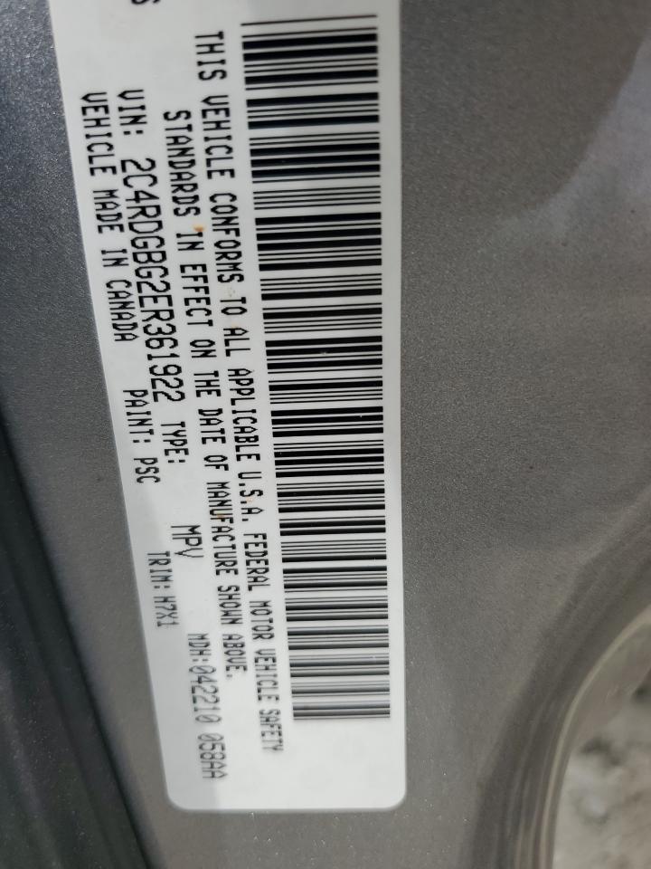 2C4RDGBG2ER361922 2014 Dodge Grand Caravan Se