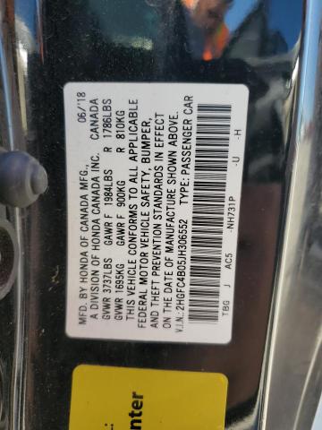 2018 HONDA CIVIC LX 2HGFC4B05JH306552  50635934