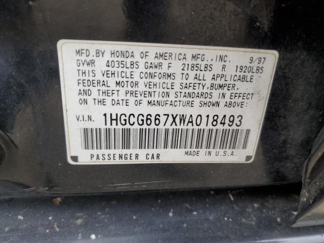 1HGCG667XWA018493 | 1998 Honda accord ex