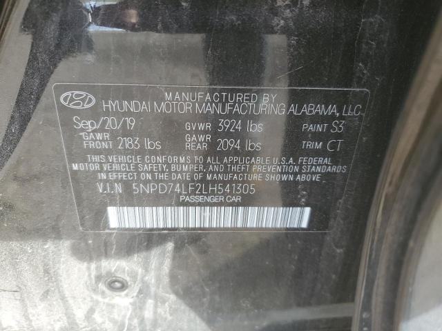 VIN 5NPD74LF2LH541305 2020 HYUNDAI ELANTRA no.12