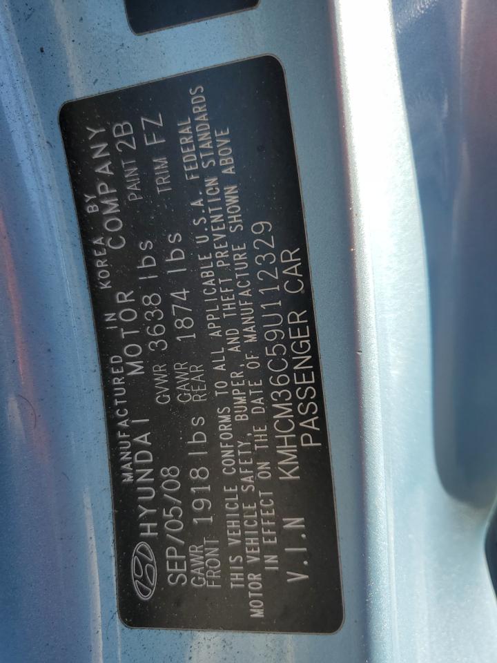 KMHCM36C59U112329 2009 Hyundai Accent Gs