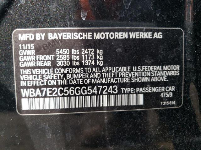 VIN WBA7E2C56GG547243 2016 BMW 7 Series, 740 I no.13