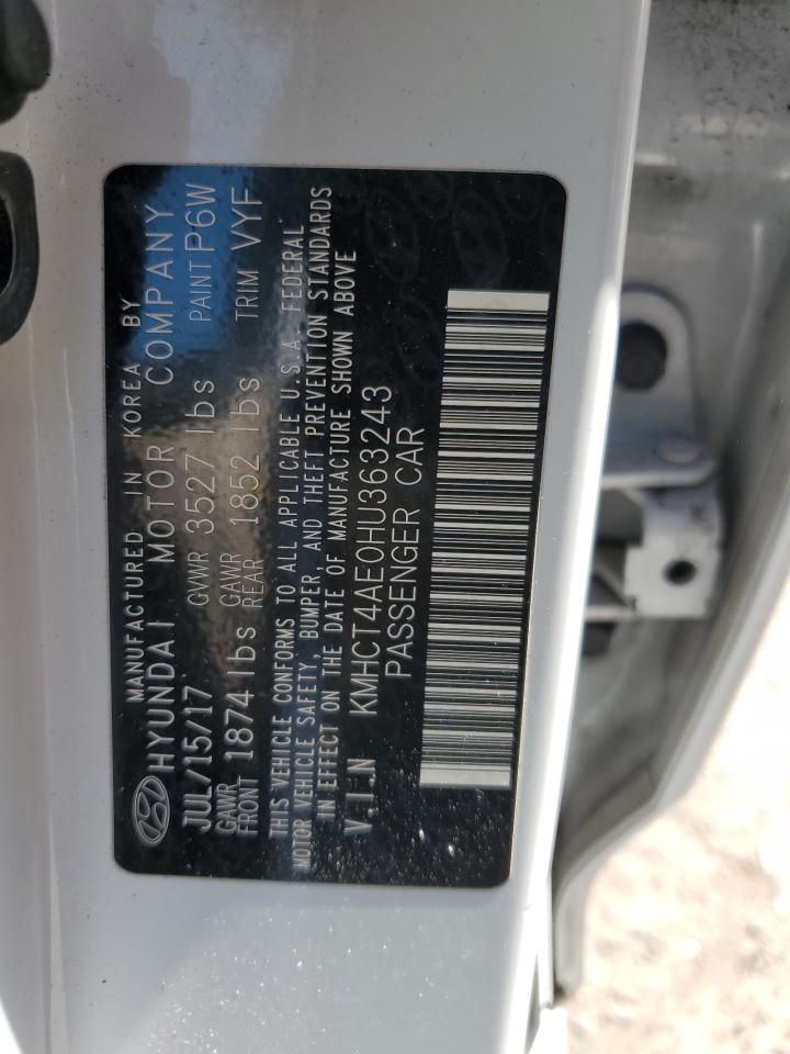 KMHCT4AE0HU363243 2017 Hyundai Accent Se