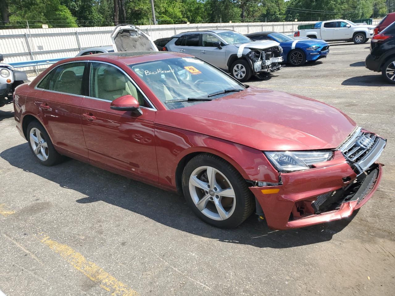 2019 Audi A4 Premium vin: WAUGMAF45KN009153