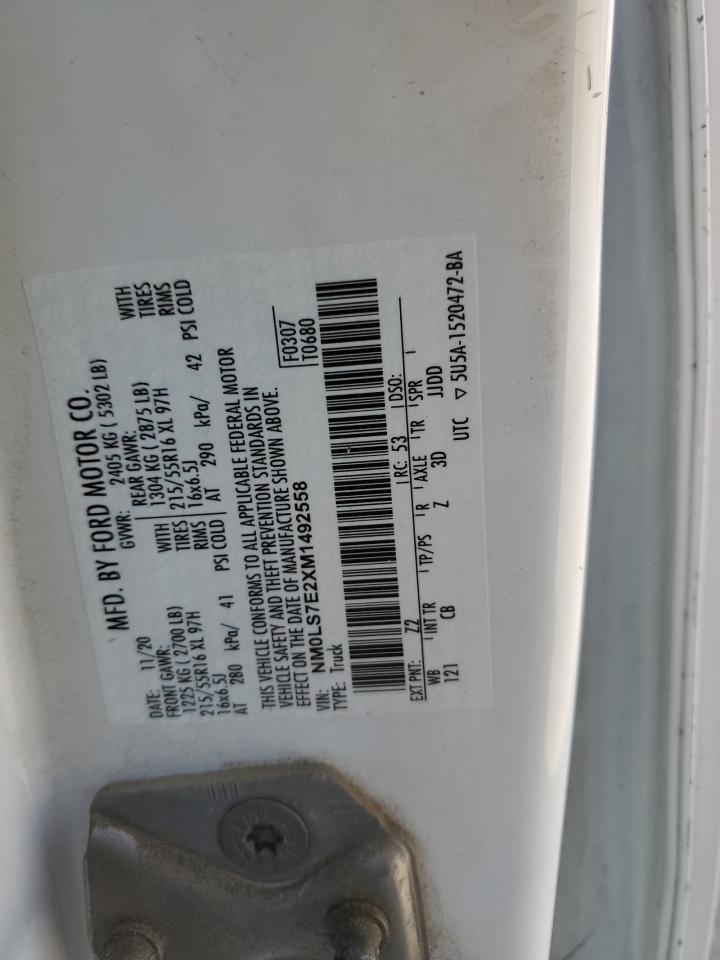 NM0LS7E2XM1492558 2021 Ford Transit Connect Xl