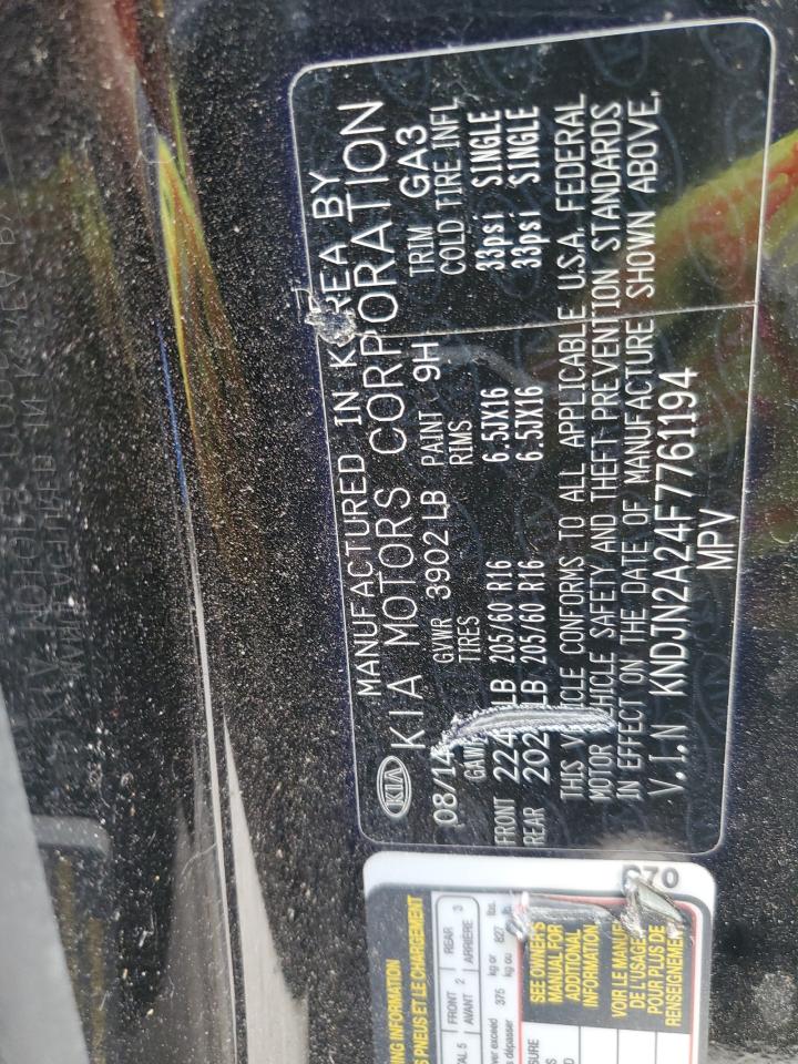 KNDJN2A24F7761194 2015 Kia Soul