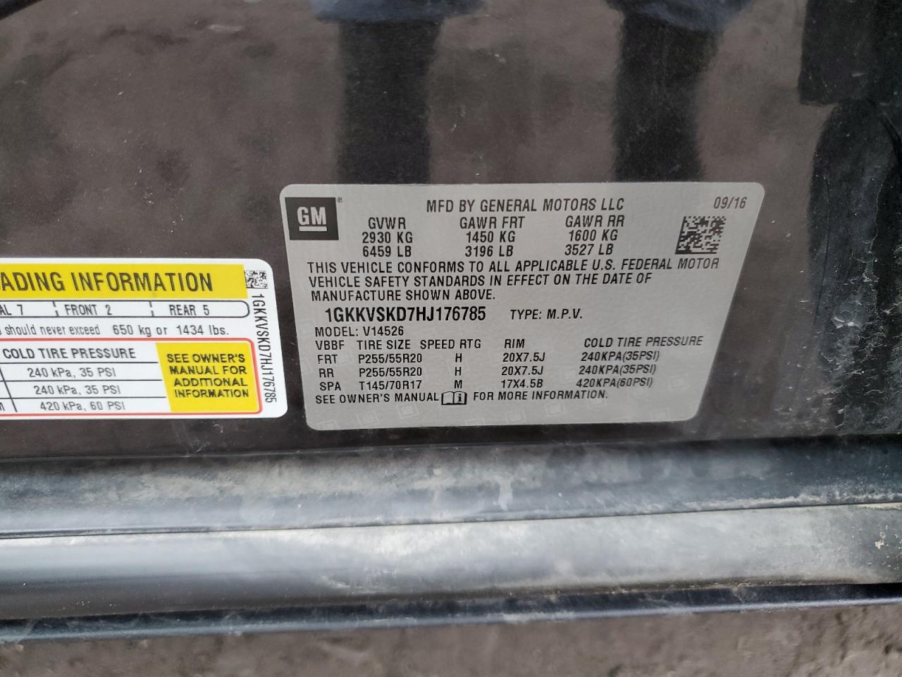 1GKKVSKD7HJ176785 2017 GMC Acadia Limited Slt-2