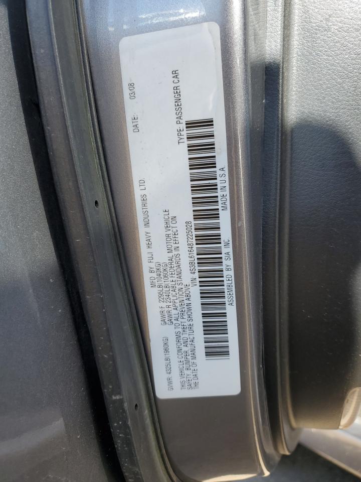 4S3BL616487225028 2008 Subaru Legacy 2.5I
