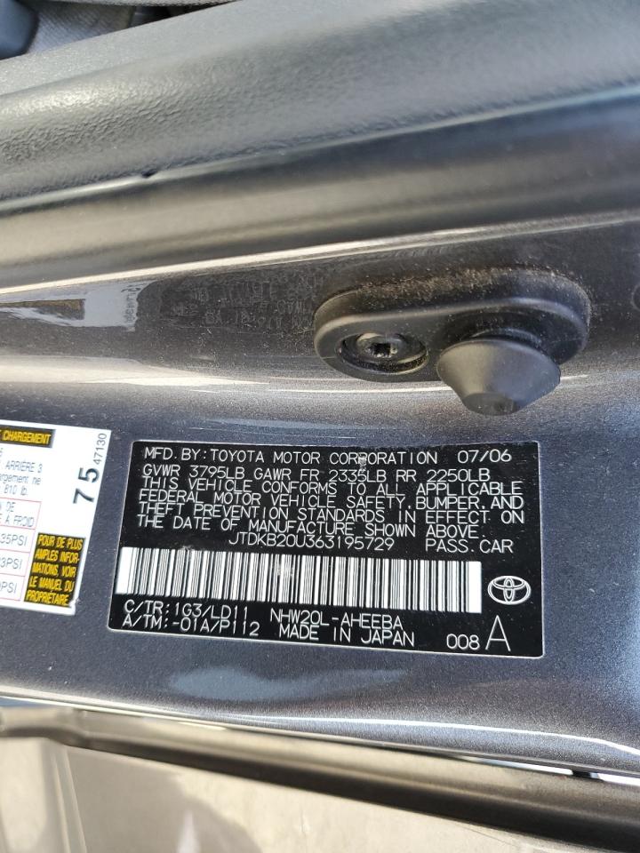 JTDKB20U363195729 2006 Toyota Prius