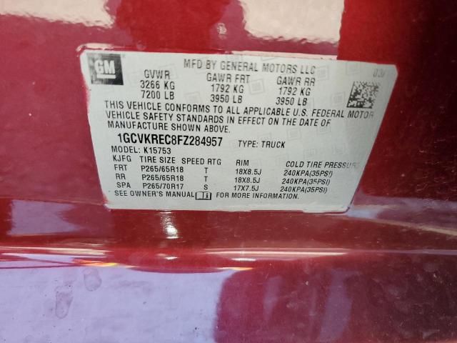 2015 CHEVROLET SILVERADO - 1GCVKREC8FZ284957