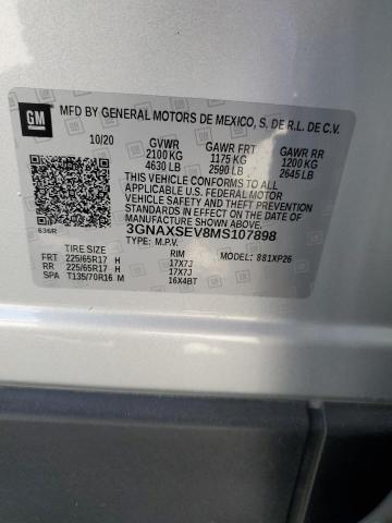2021 CHEVROLET EQUINOX LS - 3GNAXSEV8MS107898