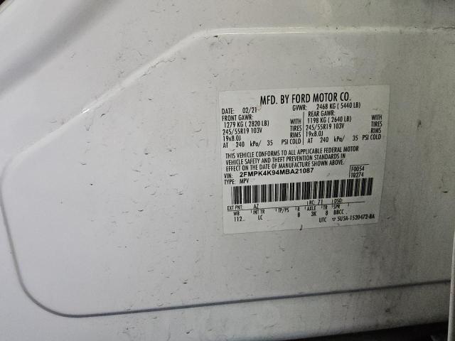 2021 FORD EDGE TITAN - 2FMPK4K94MBA21087