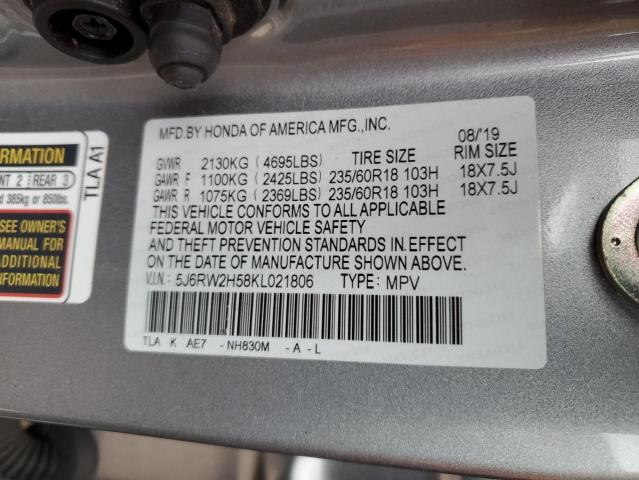2019 HONDA CR-V EX - 5J6RW2H58KL021806