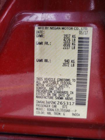 2017 NISSAN ALTIMA 2.5 - 1N4AL3AP2HC265317