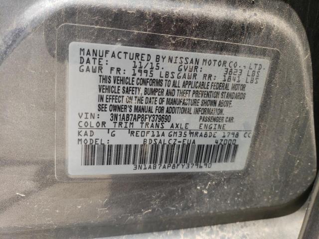 2015 NISSAN SENTRA S - 3N1AB7AP8FY379690