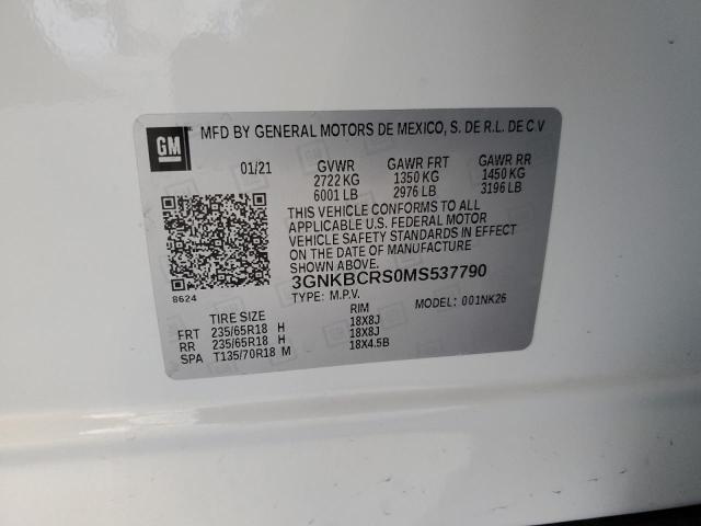2021 CHEVROLET BLAZER 2LT 3GNKBCRS0MS537790