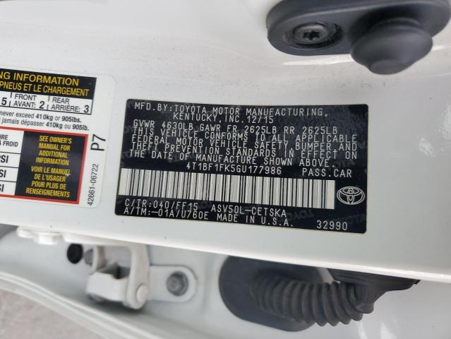2016 TOYOTA CAMRY LE - 4T1BF1FK5GU177986