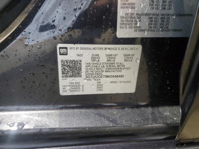 2022 GMC SIERRA K15 - 3GTUUCET9NG548480