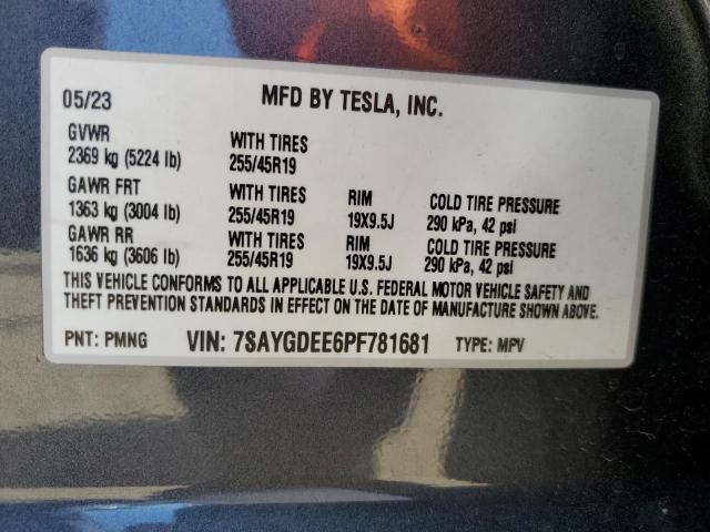2023 TESLA MODEL Y - 7SAYGDEE6PF781681