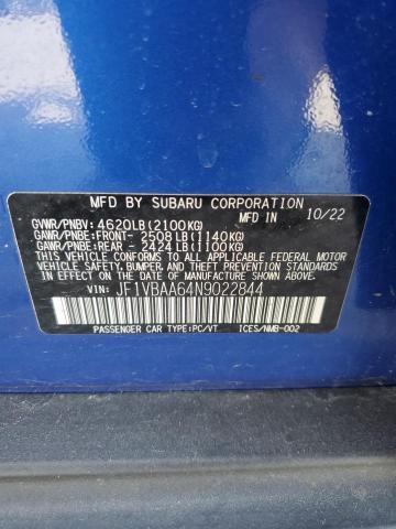 2022 SUBARU WRX - JF1VBAA64N9022844