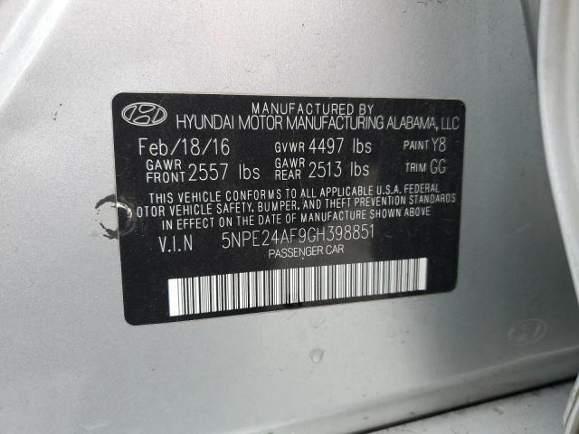 2016 HYUNDAI SONATA SE - 5NPE24AF9GH398851
