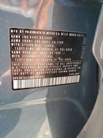 2021 VOLKSWAGEN TIGUAN SE - 3VV2B7AX3MM154844