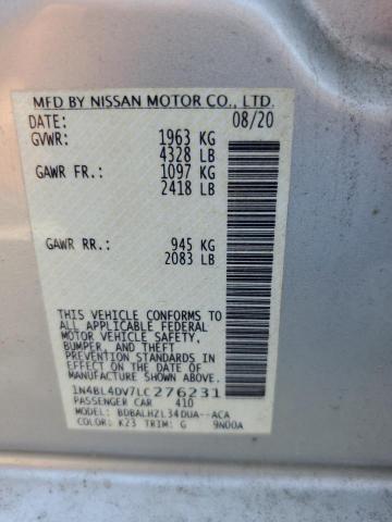2020 NISSAN ALTIMA SV - 1N4BL4DV7LC276231