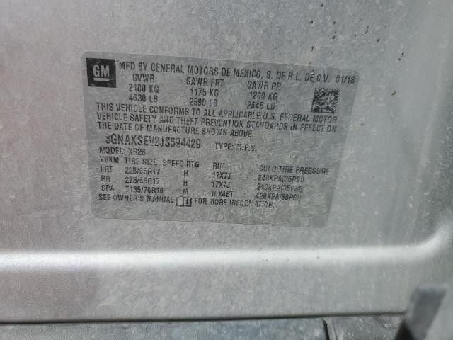 2018 CHEVROLET EQUINOX LT - 3GNAXSEV2JS594429