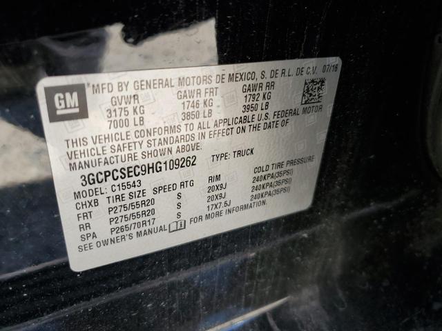 2017 CHEVROLET SILVERADO - 3GCPCSEC9HG109262
