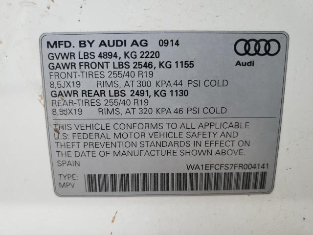 wa1efcfs7fr004141 - 2015 Audi q3 premium plus - #53737925