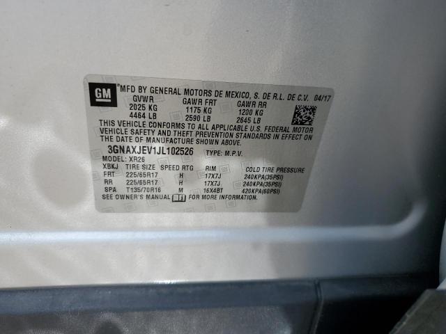 2018 CHEVROLET EQUINOX LT - 3GNAXJEV1JL102526