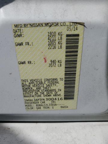 2015 NISSAN ALTIMA 2.5 - 1N4AL3AP3FN300416