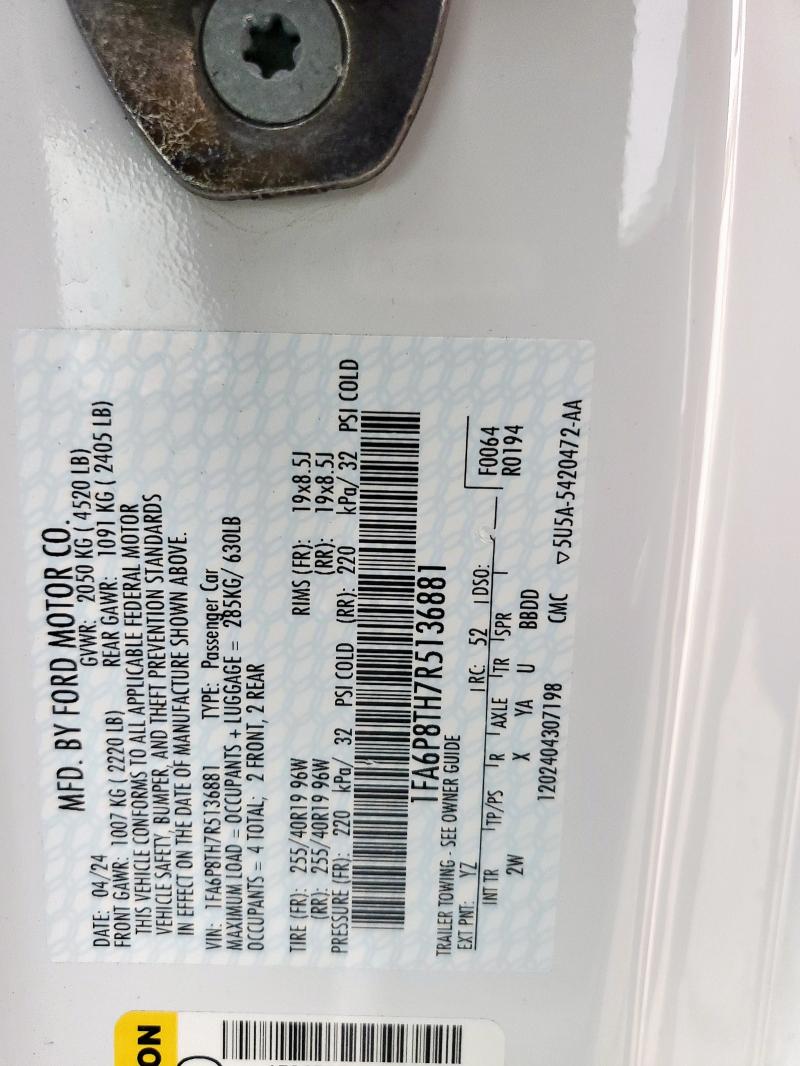 2024 FORD MUSTANG - 1FA6P8TH7R5136881