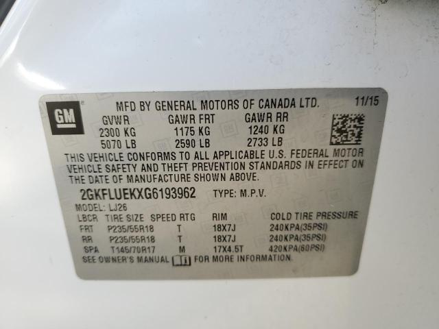 2016 GMC TERRAIN SL - 2GKFLUEKXG6193962