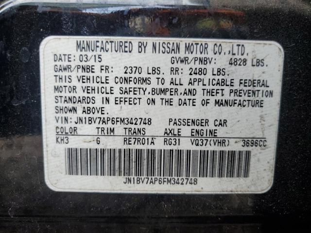 2015 INFINITI Q50 BASE - JN1BV7AP6FM342748
