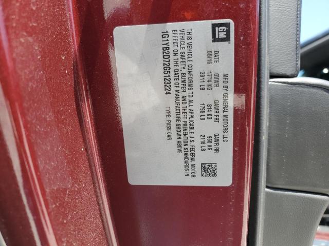 2016 CHEVROLET CORVETTE - 1G1YB2D72G5123224