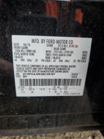 2016 FORD EDGE SEL - 2FMPK4J95GBC05167
