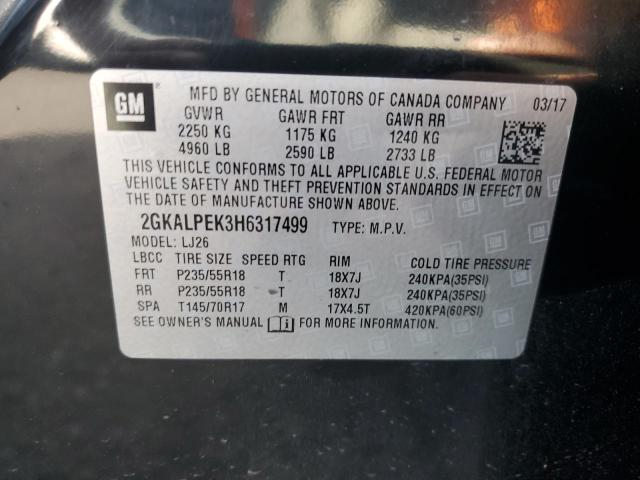 2017 GMC TERRAIN SL - 2GKALPEK3H6317499
