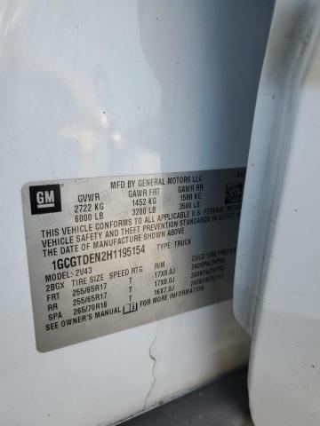 2017 CHEVROLET COLORADO Z - 1GCGTDEN2H1195154