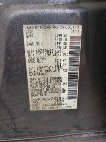 2016 NISSAN FRONTIER S - 1N6AD0ER7GN762963