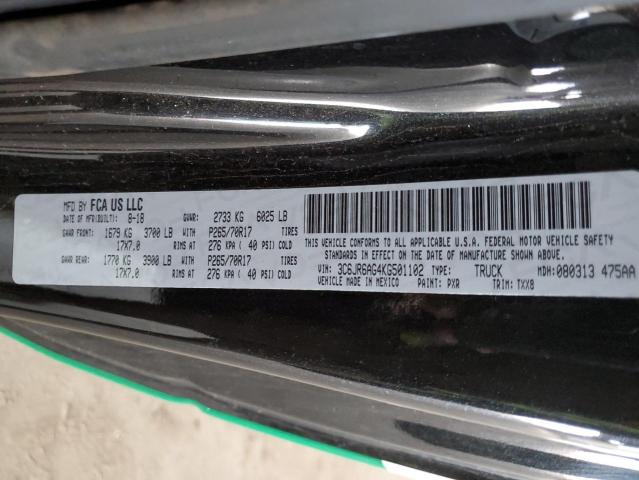 2019 RAM 1500 CLASS - 3C6JR6AG4KG501102