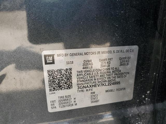 2019 CHEVROLET EQUINOX LS - 3GNAXHEV7KL224995