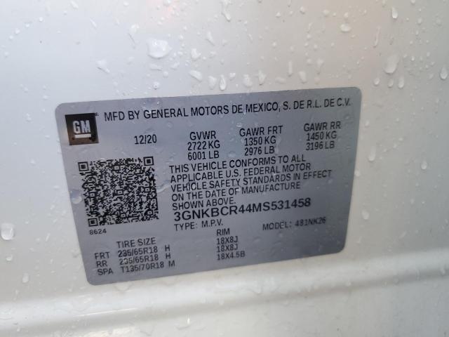 2021 CHEVROLET BLAZER 2LT 3GNKBCR44MS531458