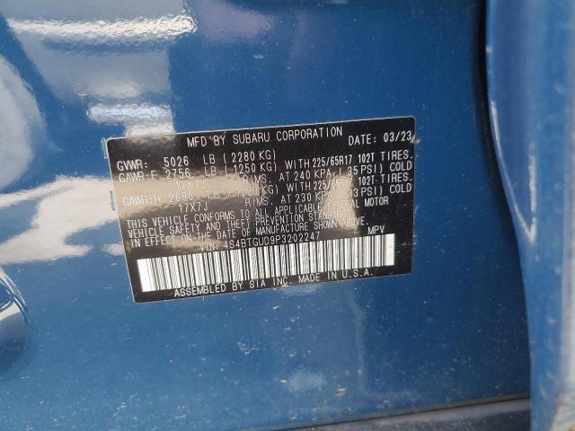 2023 SUBARU OUTBACK WI 4S4BTGUD9P3202247