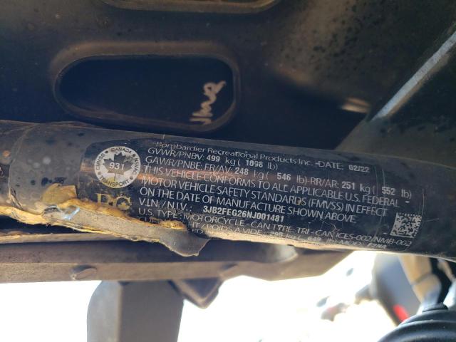 2022 CAN-AM RYKER - 3JB2FEG26NJ001481