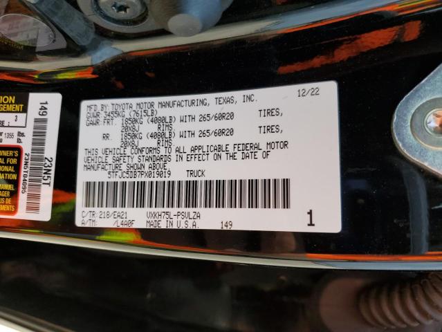 2023 TOYOTA TUNDRA CRE - 5TFJC5DB7PX019019