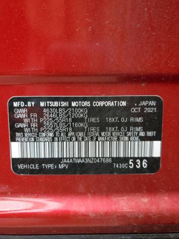 2022 MITSUBISHI ECLIPSE CR JA4ATWAA3NZ047686