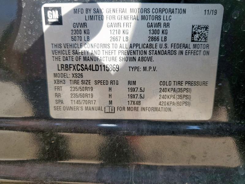 2020 BUICK ENVISION E - LRBFXCSA4LD115869