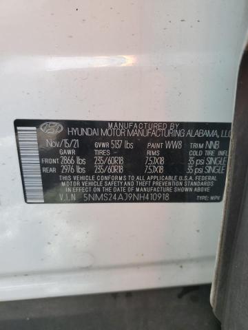 2022 HYUNDAI SANTA FE S - 5NMS24AJ9NH410918