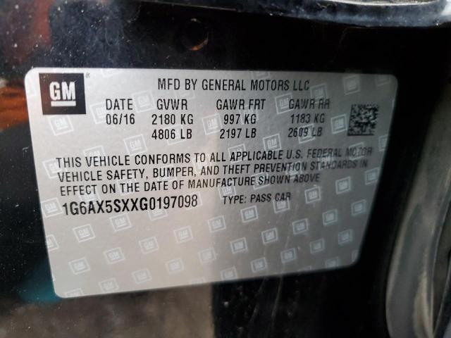 2016 CADILLAC CTS LUXURY - 1G6AX5SXXG0197098